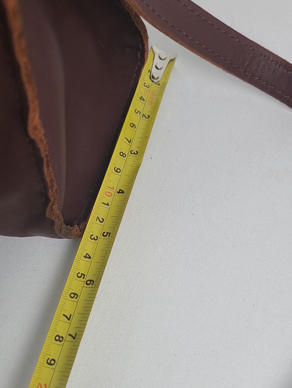 Portland Leather Goods Lola Crossbody 100% Leather Tote Bag Purse Brass Hardware - Picture 13 of 16